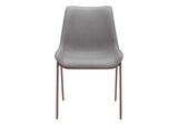 109934 Magnus Dining Chair (Set Of 2) Slate Gray & Walnut