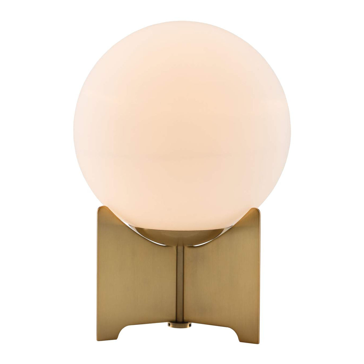 56049 Pearl Table Lamp White & Brass