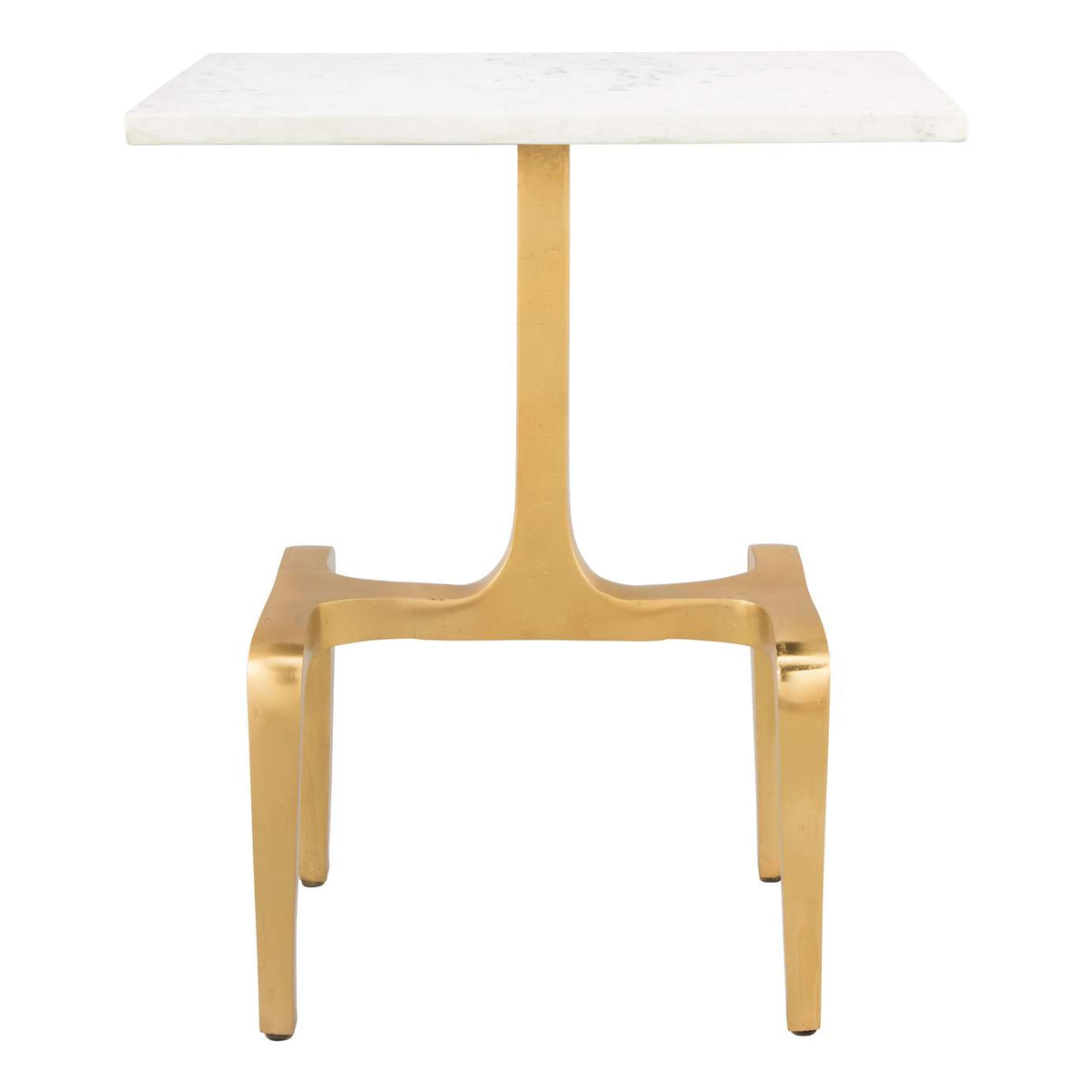 101512 Clement Side Table White & Gold