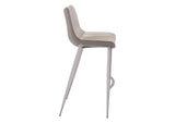 101274 Magnus Barstool (Set Of 2) Brown & Silver