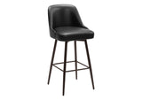 109975 Keppel Swivel Barstool Black & Bronze