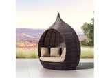 703632 Martinique Outdoor Beach Daybed Brown & Beige