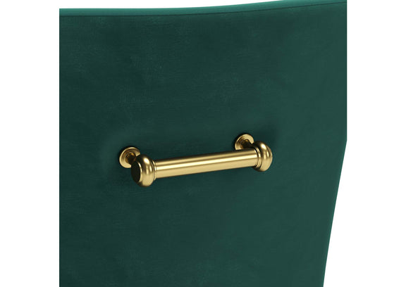 109716 Maxine Dining Chair Green & Gold
