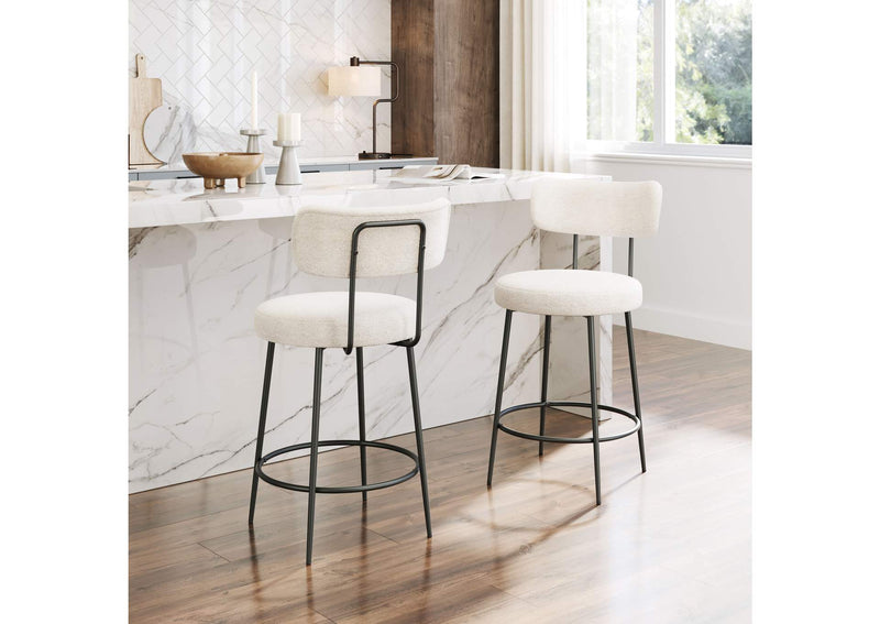 109739 Blanca Counter Stool (Set Of 2) Ivory