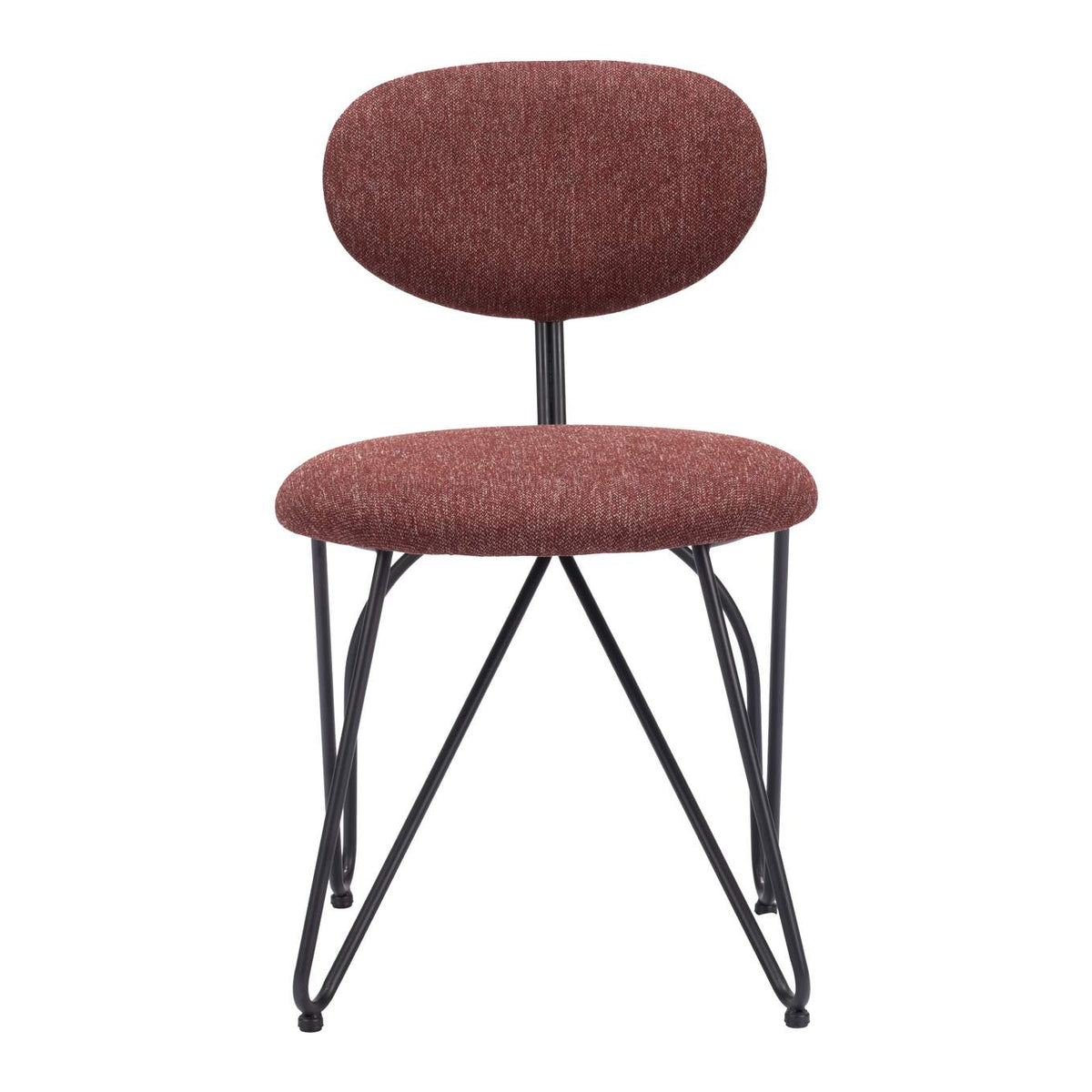 110018 Novi Dining Chair (Set Of 2) Maroon Brown