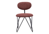 110018 Novi Dining Chair (Set Of 2) Maroon Brown