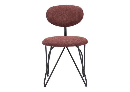 110018 Novi Dining Chair (Set Of 2) Maroon Brown