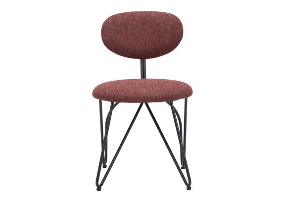 110018 Novi Dining Chair (Set Of 2) Maroon Brown