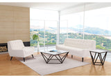 100657 Tintern Coffee Table White & Antique Bronze