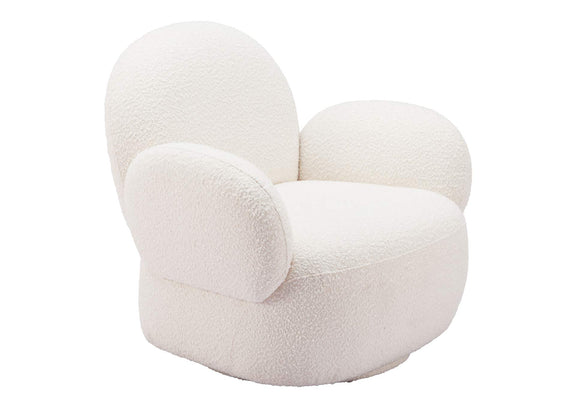 110280 Pilka Swivel Chair White