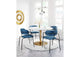 101845 Ithaca Dining Table White & Gold
