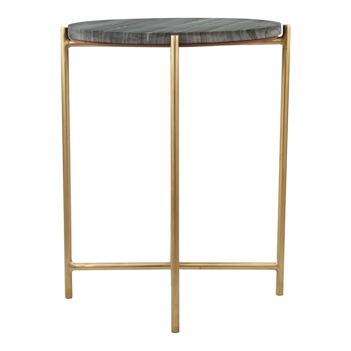 109360 David Side Table Gray & Gold