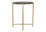 109360 David Side Table Gray & Gold