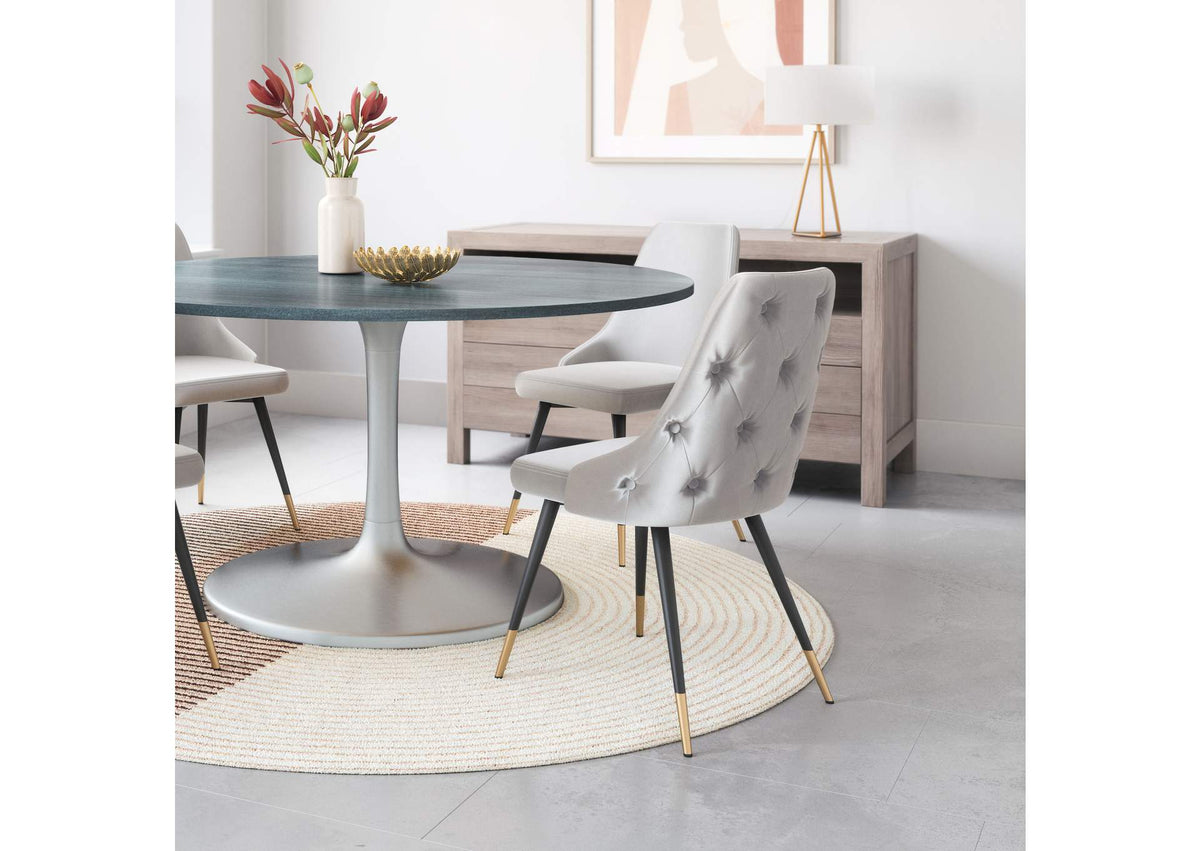 101089 Piccolo Dining Chair (Set Of 2) Gray