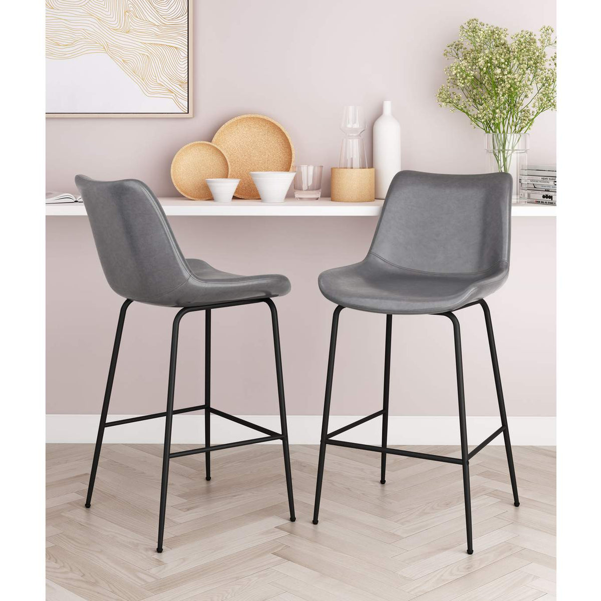 101775 Byron Counter Stool Gray