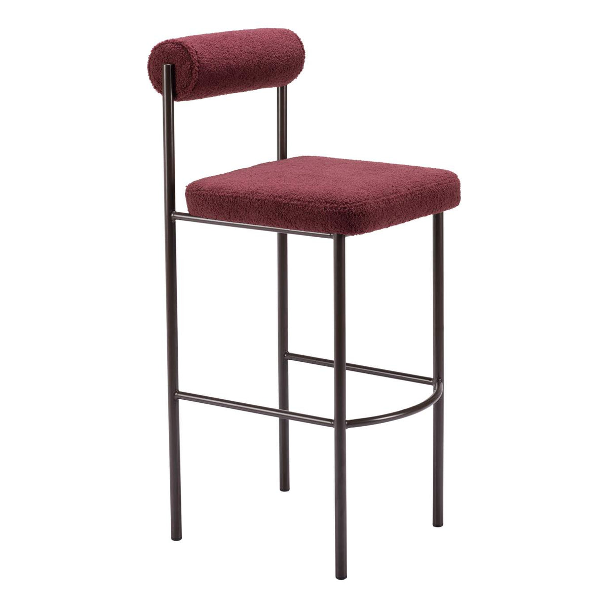 109814 Livorno Barstool (Set Of 2) Red & Bronze