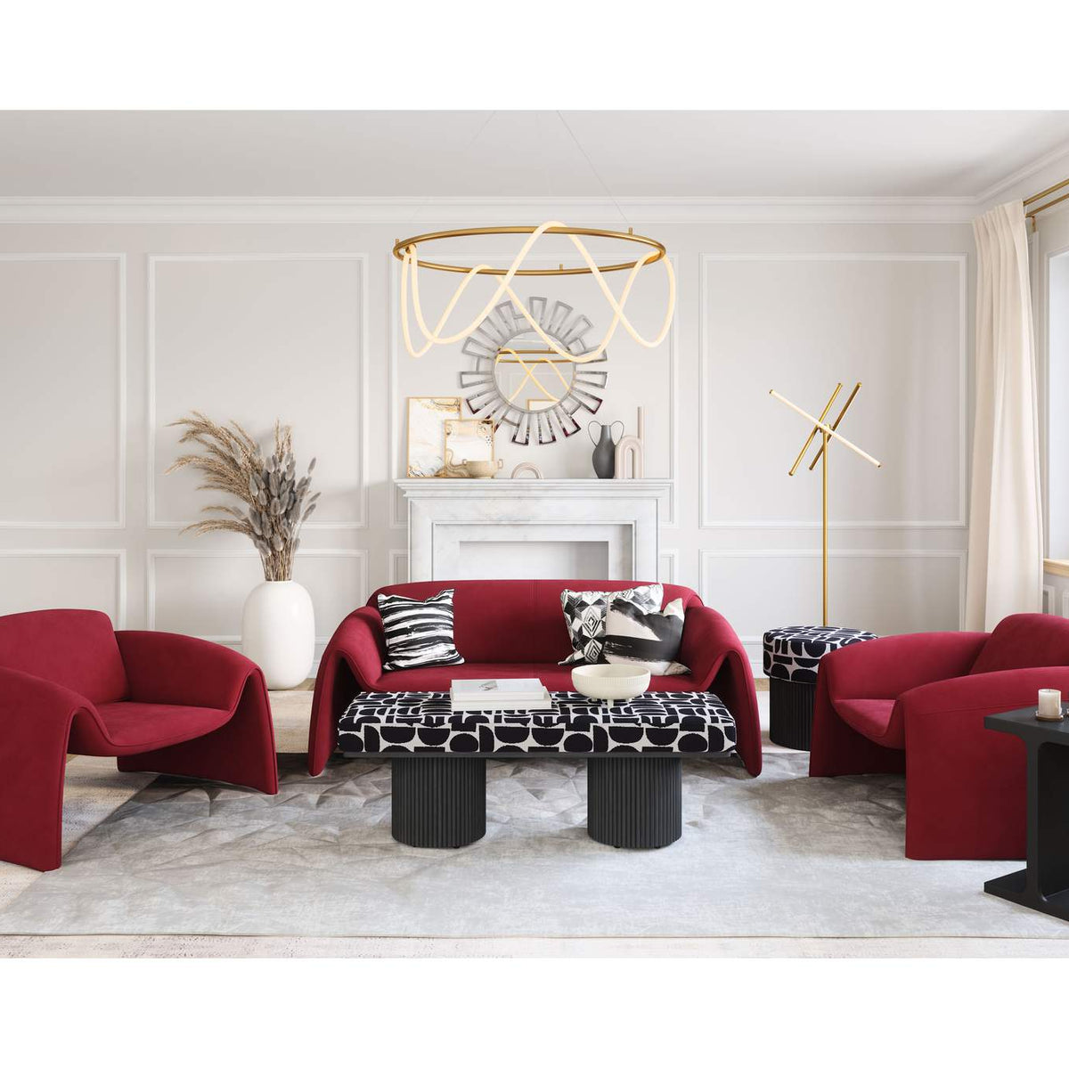 110028 Horten Sofa Red