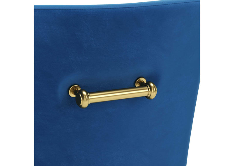 109715 Maxine Dining Chair Navy Blue & Gold