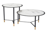 101704 Davis Coffee Table Set (2-Piece) White & Black