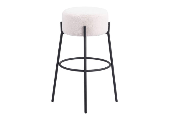 109742 Blanche Barstool (Set Of 2) Ivory