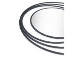 A12207 Luna Round Mirror Black