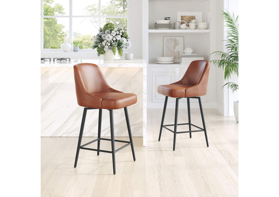 109972 Keppel Swivel Counter Stool Brown