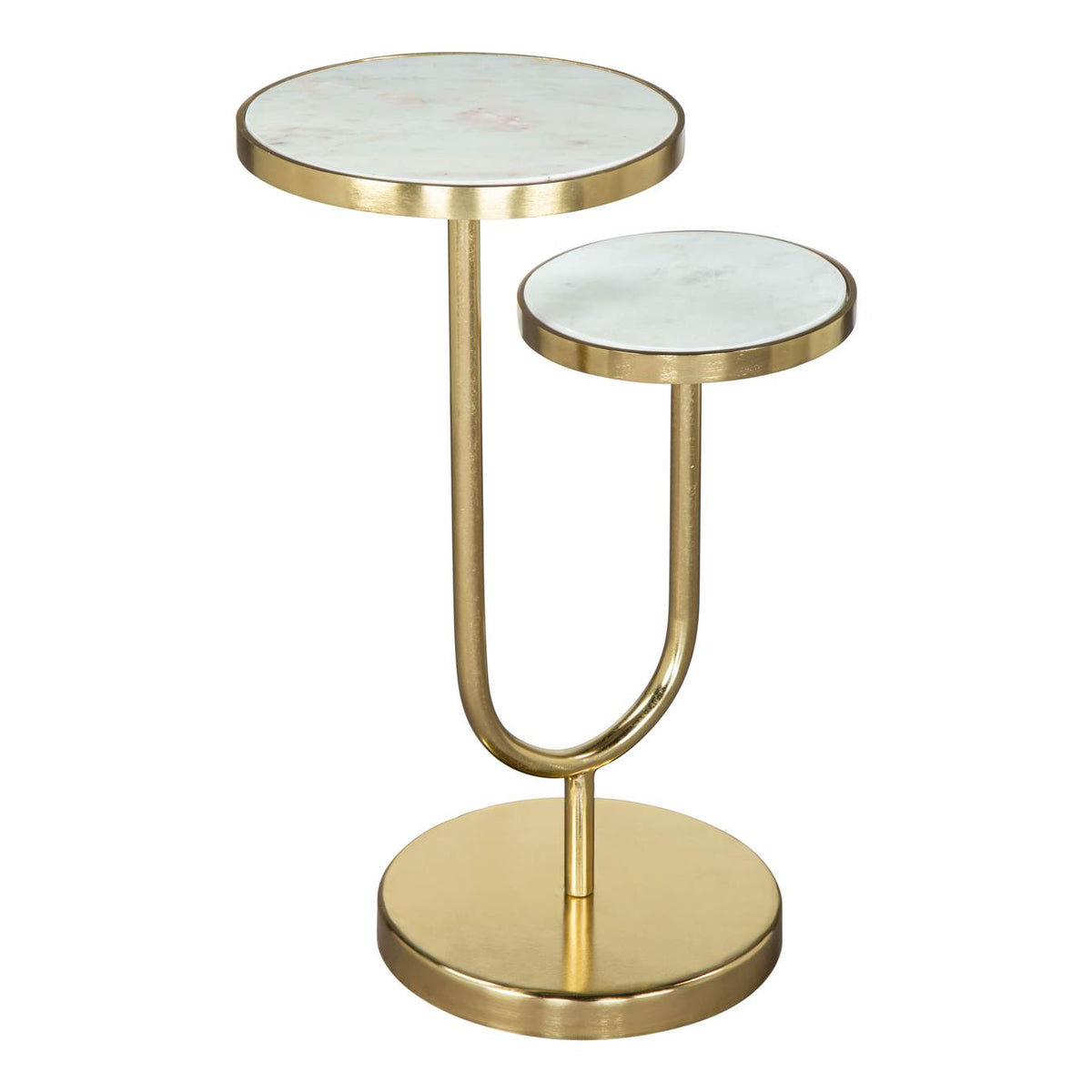 109354 Marc Side Table White & Gold