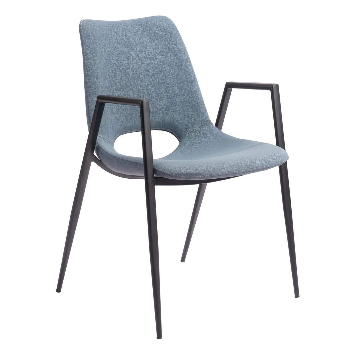 109536 Desi Dining Chair (Set Of 2) Azure Gray