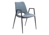 109536 Desi Dining Chair (Set Of 2) Azure Gray