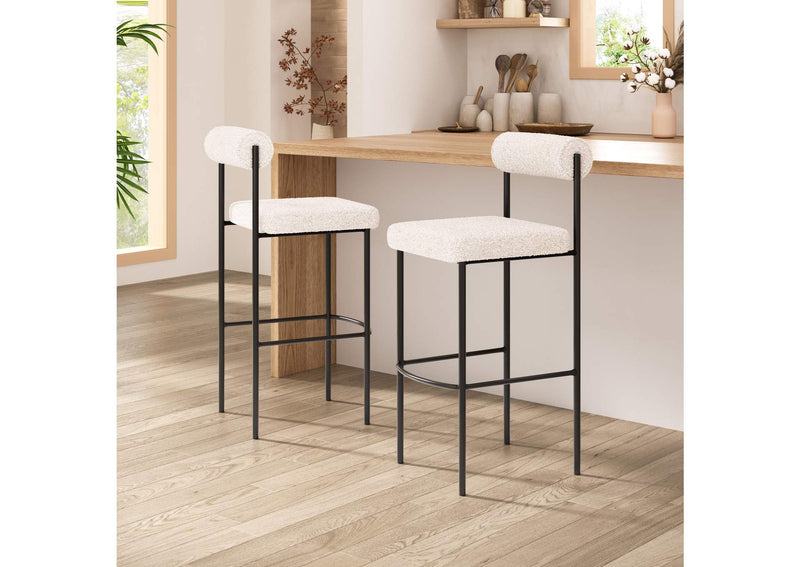 109812 Livorno Barstool (Set Of 2) Ivory