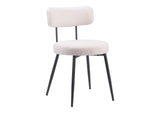 109738 Blanca Dining Chair (Set Of 2) Ivory