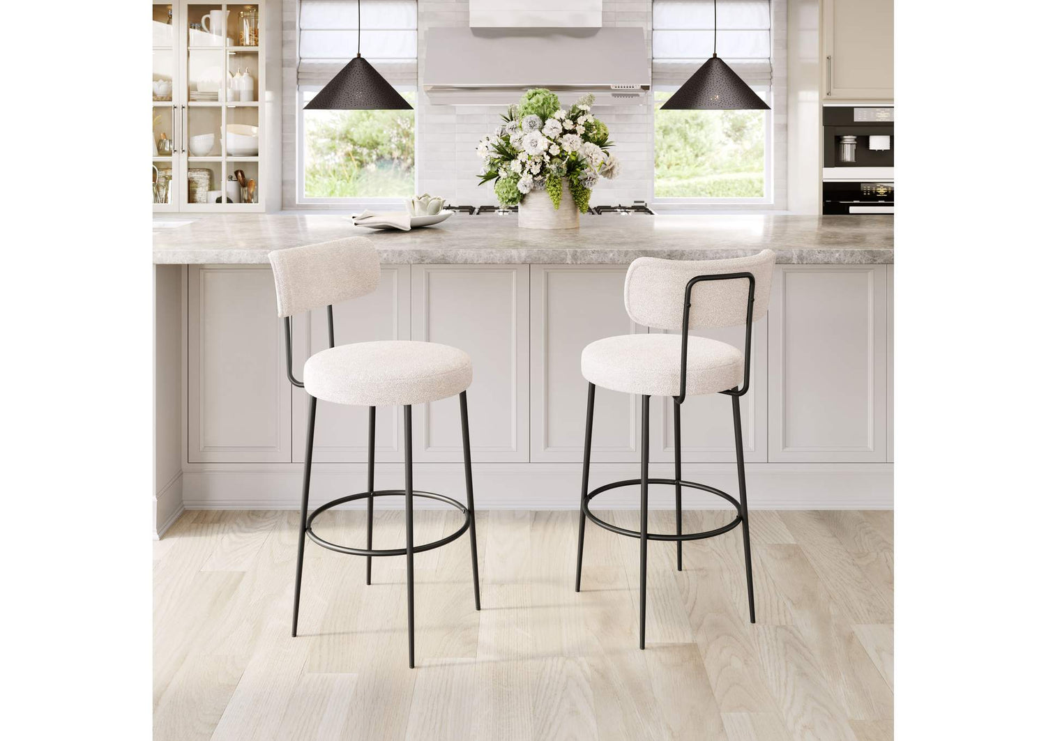 109740 Blanca Barstool (Set Of 2) Ivory