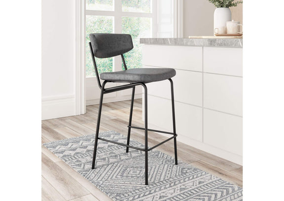 110263 Charon Counter Stool (Set Of 2) Vintage Black