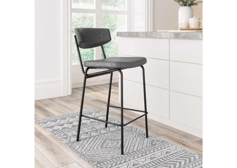 110263 Charon Counter Stool (Set Of 2) Vintage Black