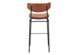 110260 Charon Barstool (Set Of 2) Vintage Brown