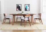 100979 Russell Dining Chair (Set Of 2) Walnut & Light Gray