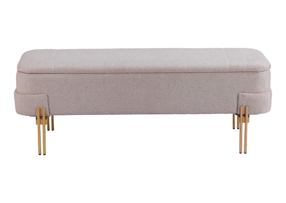 110082 Lebreton Storage Bench Oatmeal Beige