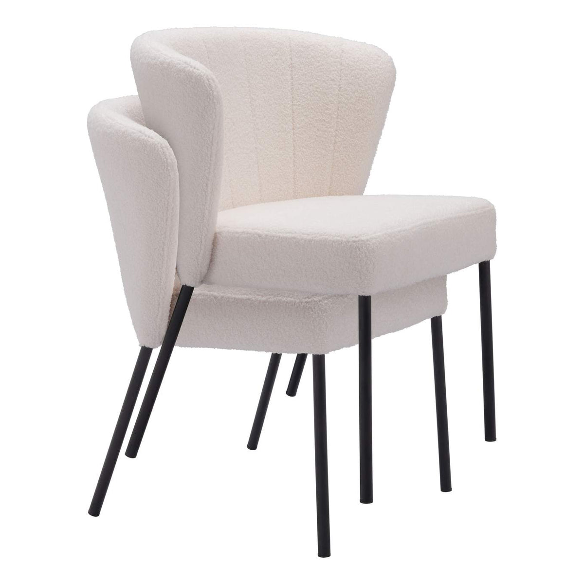 109677 Aimee Dining Chair (Set Of 2) Cream