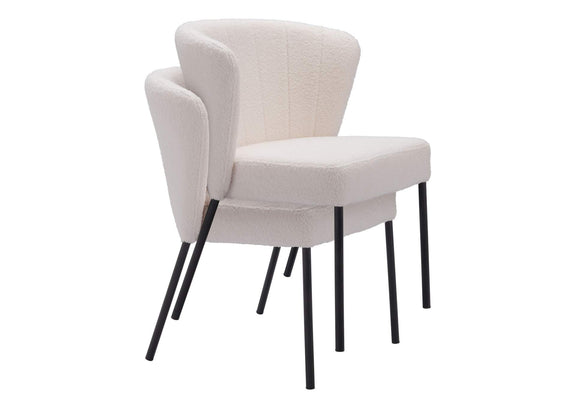 109677 Aimee Dining Chair (Set Of 2) Cream