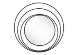 A12207 Luna Round Mirror Black