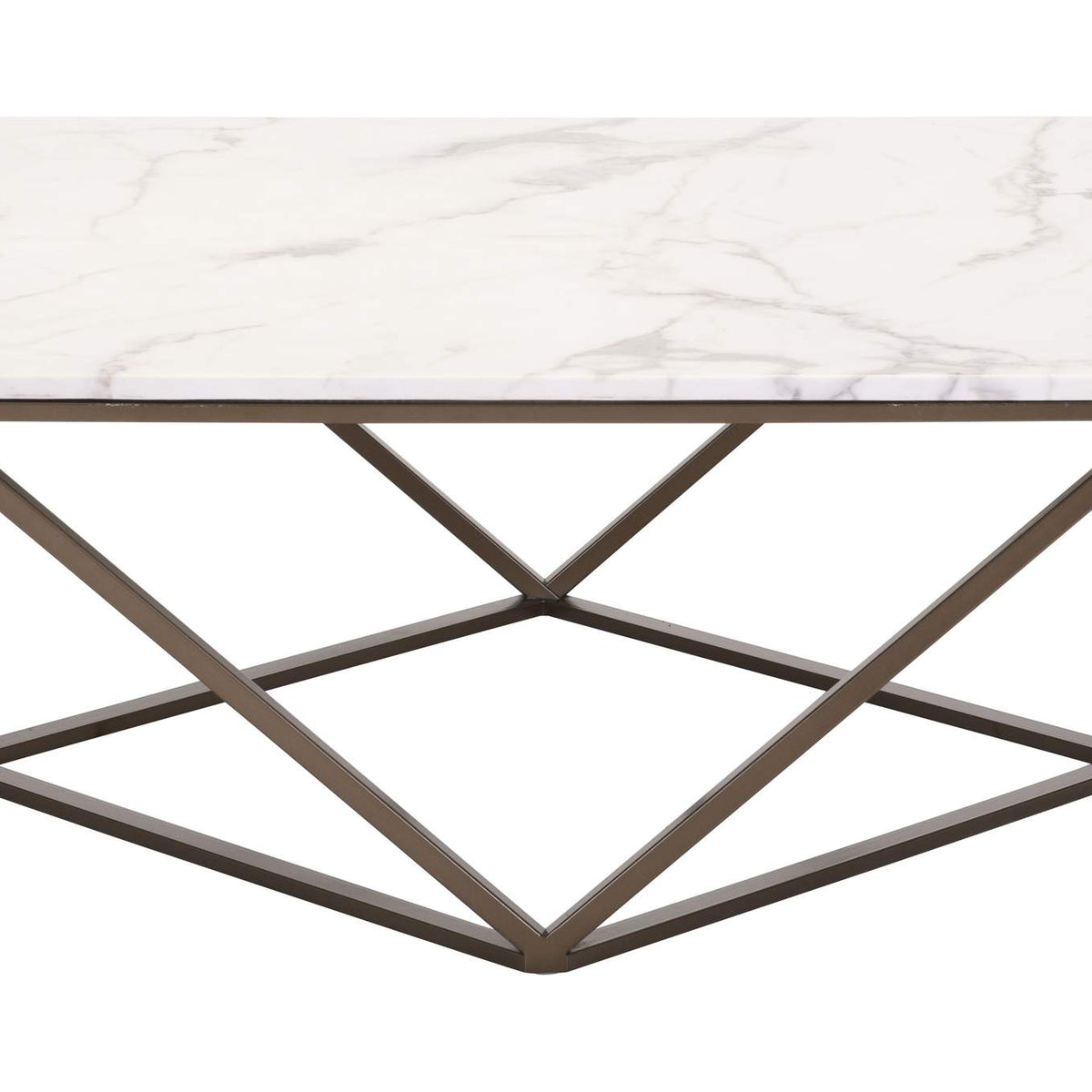 100657 Tintern Coffee Table White & Antique Bronze