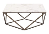 100657 Tintern Coffee Table White & Antique Bronze