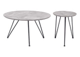 109232 Kerris Coffee Table Set (2-Piece) Gray & Black