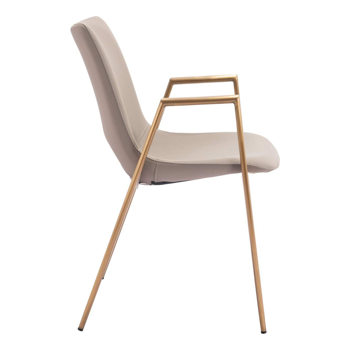 109731 Desi Dining Chair (Set Of 2) Beige & Gold