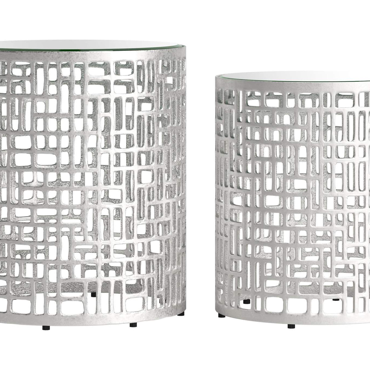 110153 Reden Side Table Set (2-Piece) Silver