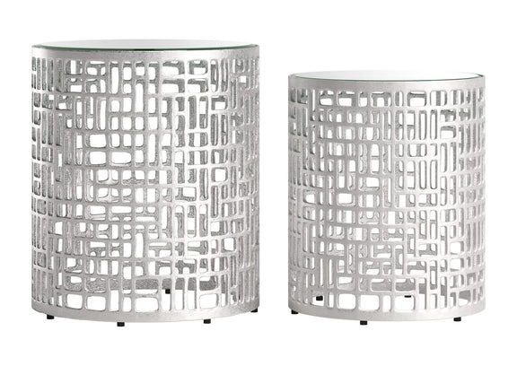 110153 Reden Side Table Set (2-Piece) Silver