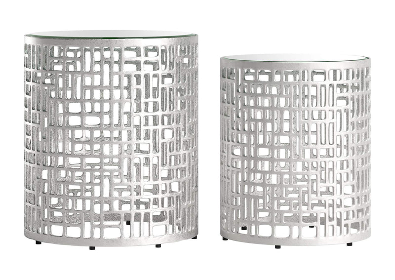 110153 Reden Side Table Set (2-Piece) Silver