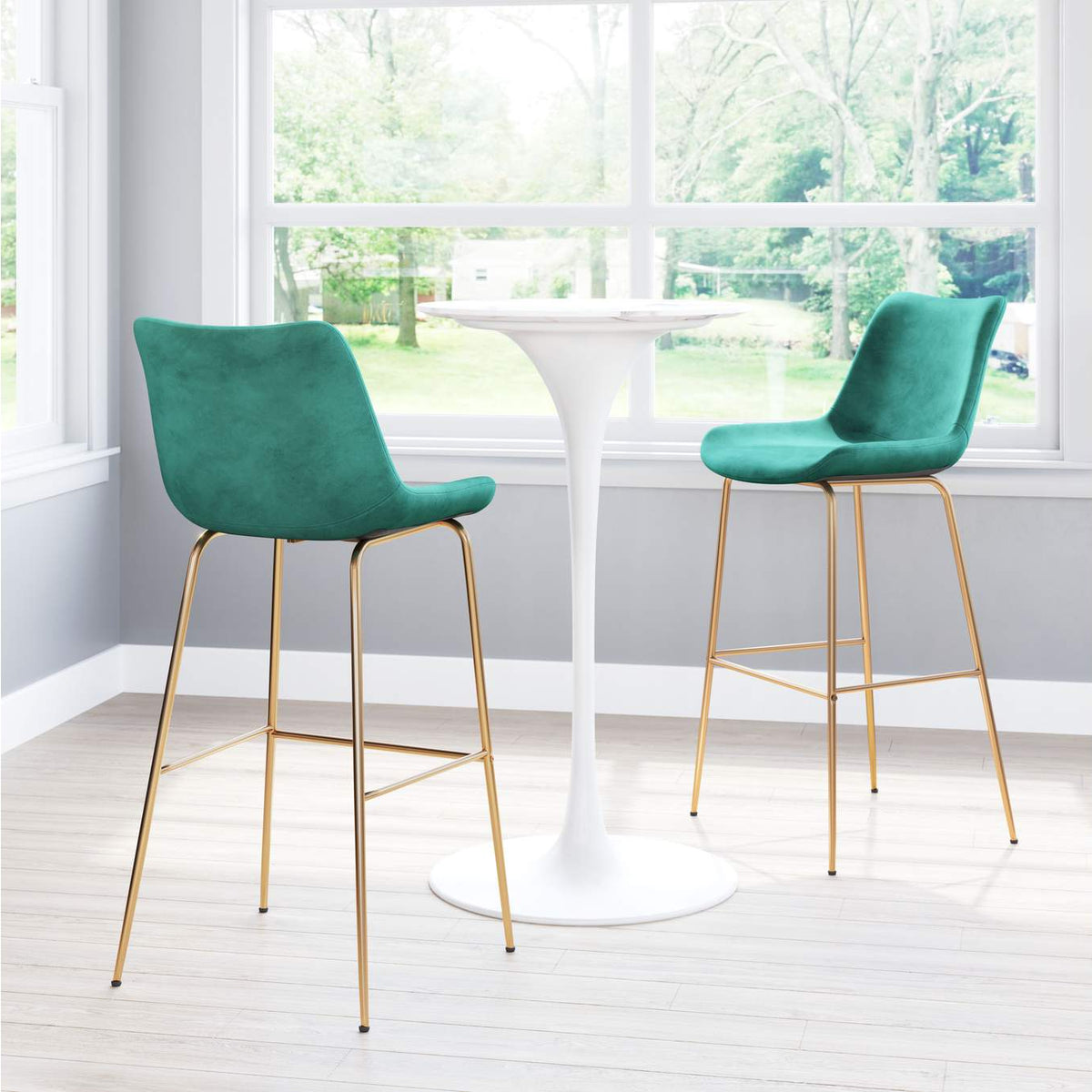 101757 Tony Barstool Green & Gold