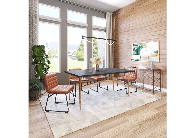 109957 Nida Dining Table Black & Bronze