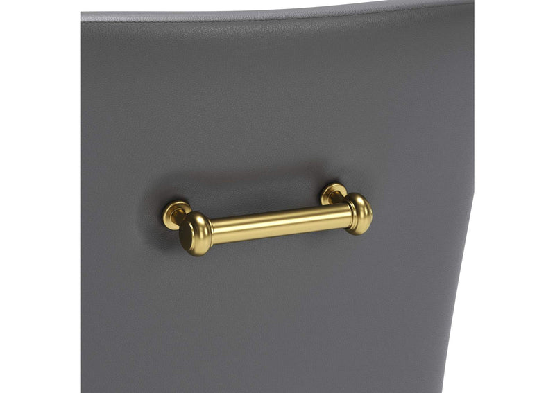 109713 Maxine Dining Chair Gray & Gold